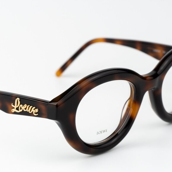 NEW Loewe LW50048I CURVY 052 Shiny Dark Havana Round Unisex Eyeglasses - Picture 5 of 10